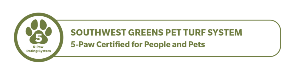 Southwest Greens of Connecticut Pet Turf System 5-Paw Certified for People and Pets