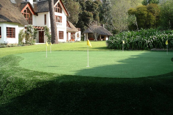 Greenwich backyard putting green